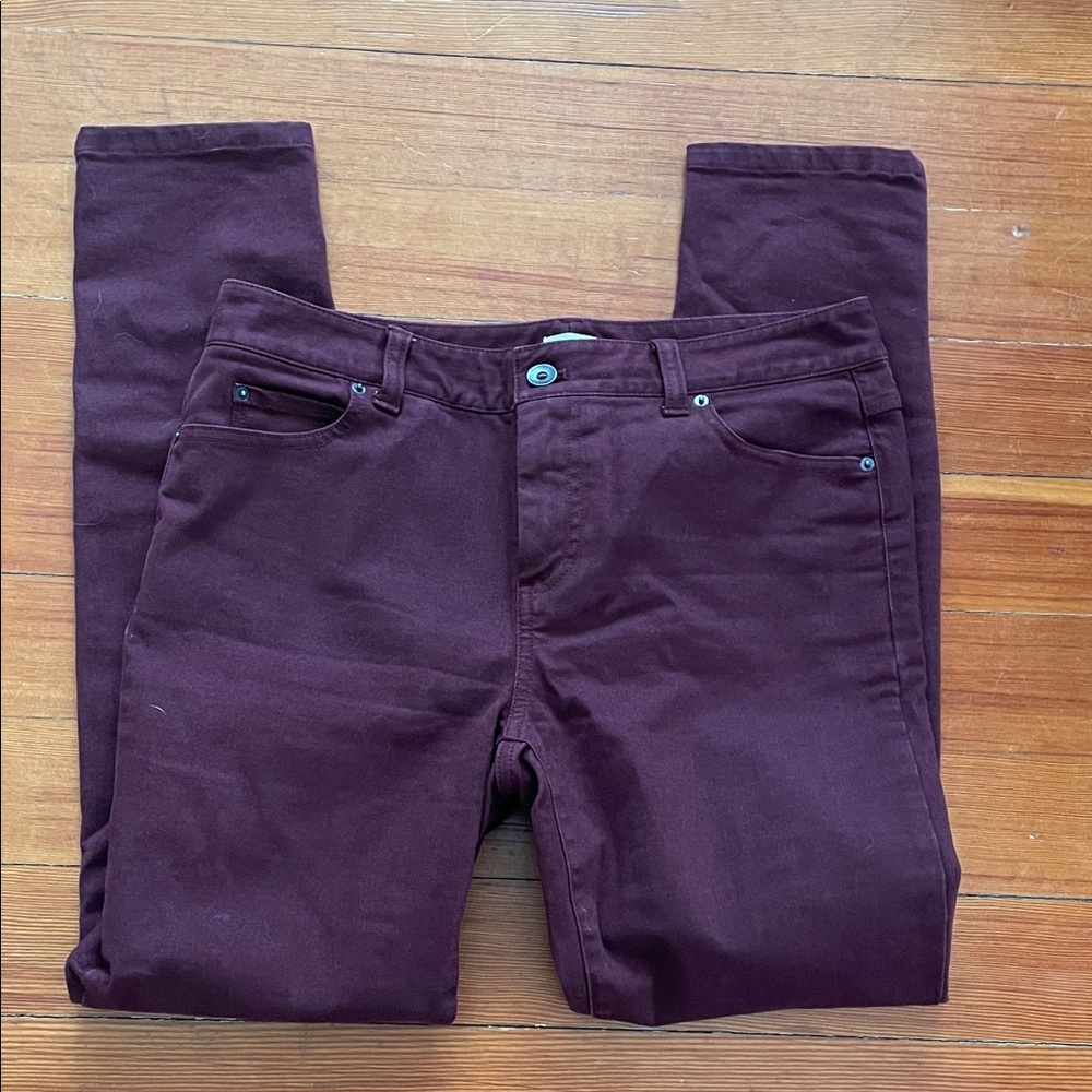 Ecru Burgundy Skinny Jean Trouser  6/28